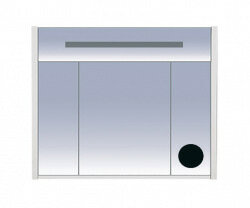 Шкаф-зеркало 90 см, черный зеркальный, Misty Джулия 90 Л-Джу04090-0210