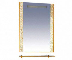 Зеркало 60 см, золотая кожа, Misty Гранд Lux 60 флораль Л-Грл02060-169Фл