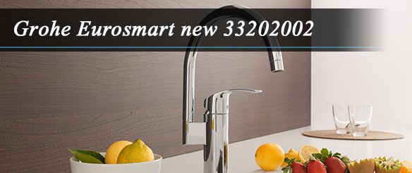 Обзор смесителя для кухни с высоким изливом GROHE Eurosmart new 33202002