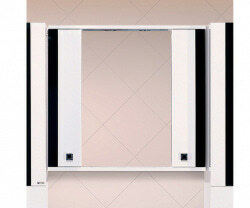 Шкаф-зеркало 80 см, черный, Misty Палермо 80 П-Пал04080-231Св