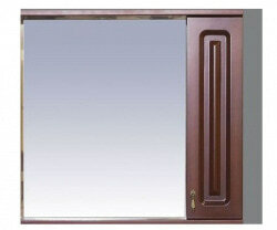 Шкаф-зеркало 80 см, коричневый, правый, Misty Вояж 80 R П-Воя02080-141П