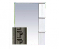 Шкаф-зеркало 75 см, белый/венге, правый, Misty Олимпия 75 R П-Оли02075-252П