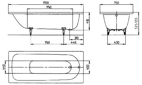 Фотография товара Kaldewei Saniform Plus 112600010001