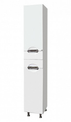 Шкаф-пенал, белая пленка, левый, с б/к, Misty Жасмин 35 L П-Жас05035-012БкЛ