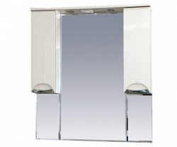 Шкаф-зеркало 105 см, белая эмаль, Misty Жасмин 105 П-Жас02105-011Св