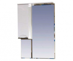 Шкаф-зеркало 65 см, белая эмаль, левый, Misty Жасмин 65 L П-Жас02065-011СвЛ
