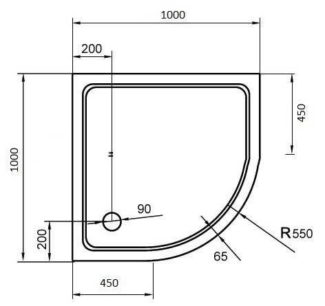 Фотография товара Cezares Tray TRAY-M-R-100-550-35-W