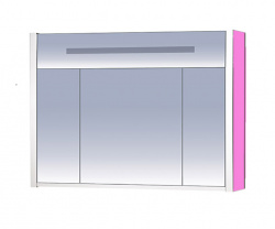 Шкаф-зеркало 105 см, розовый зеркальный, Misty Джулия 105 Л-Джу04105-1210