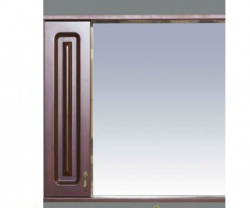 Шкаф-зеркало 80 см, коричневый, левый, Misty Вояж 80 L П-Воя02080-141Л
