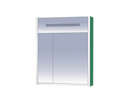 Шкаф-зеркало 65 см, зеленый зеркальный, Misty Джулия 65 Л-Джу04065-0810
