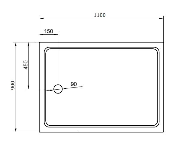 Фотография товара Cezares Tray TRAY-A-AH-110/90-15-W