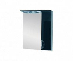 Шкаф-зеркало 55 см, черная пленка, правый, Misty Жасмин 55 R П-Жас02055-022СвП