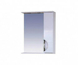 Шкаф-зеркало 55 см, белая эмаль, правый, Misty Жасмин 55 R П-Жас02055--011СвП