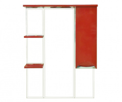 Шкаф-зеркало 85 см, красная эмаль, правый, Misty Жасмин 85 R П-Жас02085-041СвП
