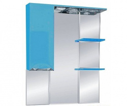 Шкаф-зеркало 85 см, голубая эмаль, левый, Misty Жасмин 85 L П-Жас02085-061СвЛ