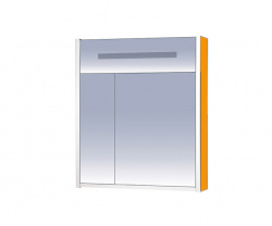 Шкаф-зеркало 75 см, оранжевый зеркальный, Misty Джулия 75 Л-Джу04075-1310