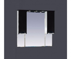 Шкаф-зеркало 105 см, черная эмаль, Misty Жасмин 105 П-Жас02105-021Св
