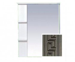 Шкаф-зеркало 75 см, белый/венге, левый, Misty Олимпия 75 L П-Оли02075-252Л