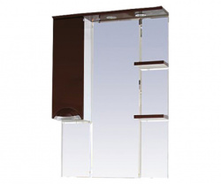 Шкаф-зеркало 85 см, коричневая эмаль, левый, Misty Жасмин 85 L П-Жас02085-141СвЛ