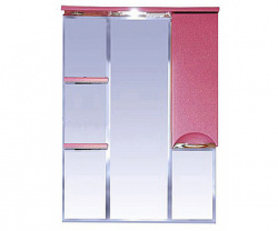 Шкаф-зеркало 75 см, розовая пленка, правый, Misty Жасмин 75 R П-Жас02075-122СвП