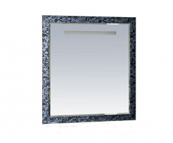 Зеркало 65 см, белое/черное, Misty Домино 65 П-Дом02065-242