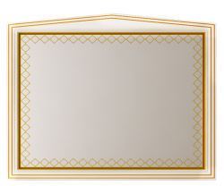 Зеркало 120 см, белая патина, Misty Ницца 120 Л-Ниц02120-013