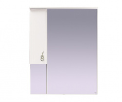 Шкаф-зеркало 75 см, белый, левый, Misty Неаполь 75 L П-Неа04075-011СвЛ