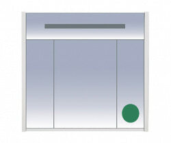 Шкаф-зеркало 85 см, зеленый зеркальный, Misty Джулия 85 Л-Джу04085-0810
