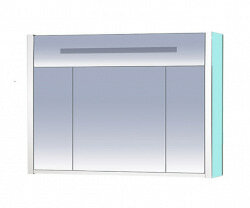 Шкаф-зеркало 105 см, голубой зеркальный, Misty Джулия 105 Л-Джу04105-0610
