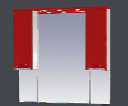 Шкаф-зеркало 105 см, красная эмаль, Misty Жасмин 105 П-Жас02105-041Св