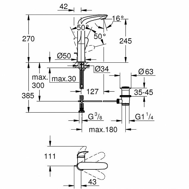 Фотография товара Grohe Eurostyle   23718LS3Gr