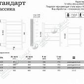 Полотенцесушитель водяной 400х796, бок.подкл. хром Terminus Стандарт П6 400*796 (500)