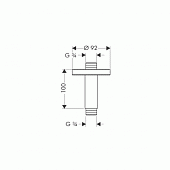 Держатель верхнего душа Hansgrohe Raindance 27418000