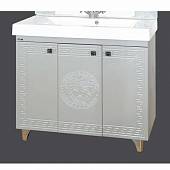 Комплект мебели прямой 75 см, белая фактурная, Misty Олимпия 75 П-Оли01075-012Пр-K