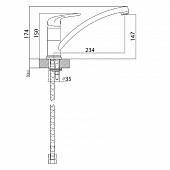 Смеситель для кухни Elghansa Kitchen 5600377-Alumetallic