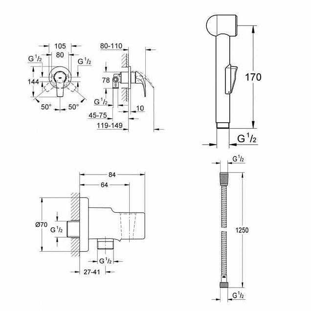 Фотография товара Grohe BauCurve 122270Gr