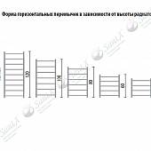 Полотенцесушитель водяной 80х40, белый НИКА ARC ЛД 80/40 белый