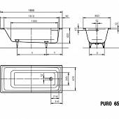 Ванна стальная 180x80 easy-clean Kaldewei Puro 653 256300013001