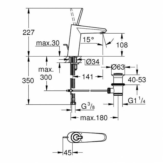 Фотография товара Grohe Eurodisc Joystick 23427000Gr