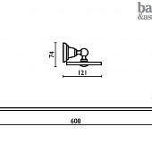 Полочка 60 см Bagno & Associati Canova CA11492