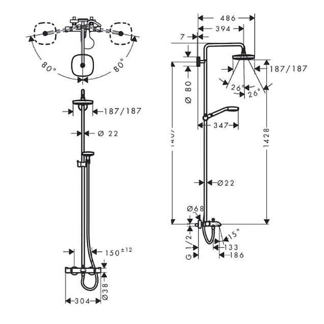 Фотография товара Hansgrohe Croma Select E 27352400