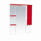 Шкаф-зеркало 75 см, красная пленка, правый, Misty Кристи 75 R П-Кри02075-042СвП
