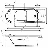 Ванна 160х75 см Riho Columbia BA0100500000000