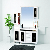 Комплект мебели 90 см, белый/черный, Misty Мальта 90 Л-Млт01090-2353Я-K
