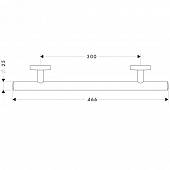 Поручень в ванную 466 мм, хром, Hansgrohe Logis 40513820