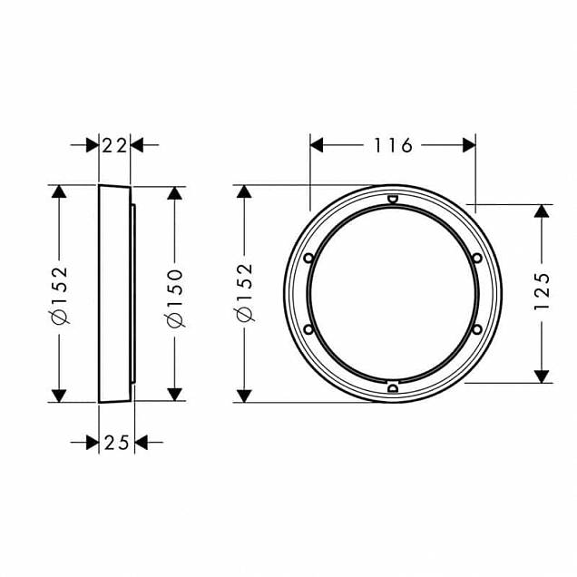 Фотография товара Hansgrohe No design line Hansgrohe 13597000