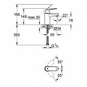 Смеситель для раковины Grohe Eurosmart Cosmopolitan 32824000