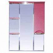 Шкаф-зеркало 85 см, розовая пленка, правый, Misty Жасмин 85 R П-Жас02085--122СвП