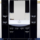 Комплект мебели 105 см, черная эмаль, Misty Орхидея 105 П-Орх01105-0212Я-K