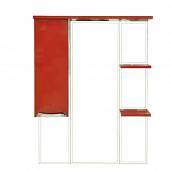 Шкаф-зеркало 85 см, красная эмаль, левый, Misty Жасмин 85 L П-Жас02085-041СвЛ